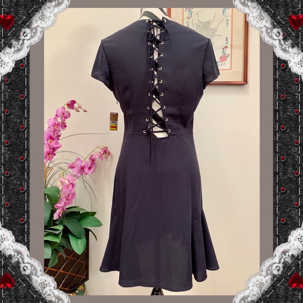 Rachel Rachel Roy Back Lace Up True Blue Dress